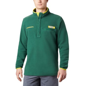 Columbia Collegiate PFG Harborside Fleece - Oregon, Chamarras Verdes Para Hombre | 652809-PXB